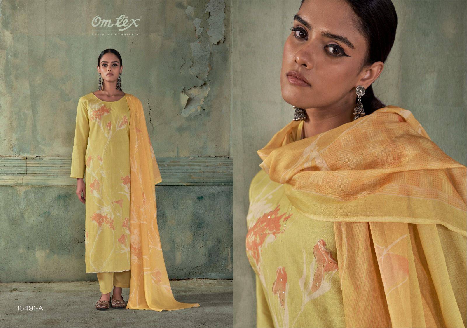MEHAR By OMTEX 15491 A TO 15491 D Beautiful Festive Suits Stylish Colorful Fancy Casual Wear & Ethnic Wear PREMIUM LAWN COTTON Dresses At Wholesale Price
